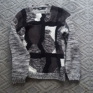 Vintage Street Scenes knit sweater size medium